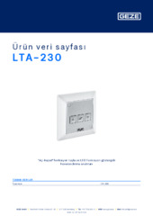 LTA-230 Ürün veri sayfası TR