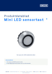 Mini LED sensortast  * Produktdatablad NB