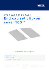 End cap set clip-on cover 100  * Product data sheet EN