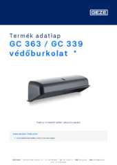 GC 363 / GC 339 védőburkolat  * Termék adatlap HU