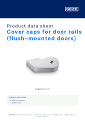 Cover caps for door rails (flush-mounted doors) Product data sheet EN