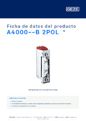 A4000--B 2POL  * Ficha de datos del producto ES