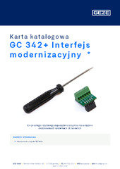 GC 342+ Interfejs modernizacyjny  * Karta katalogowa PL