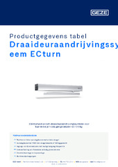 Draaideuraandrijvingssysteem ECturn Productgegevens tabel NL