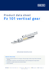 Fz 101 vertical gear Product data sheet EN