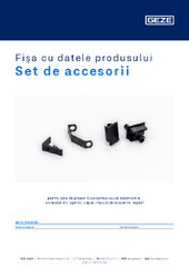 Set de accesorii Fișa cu datele produsului RO