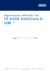 TS 5000 SoftClose E-ISM  * Sigurnosno-tehnički list HR