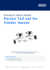 Perlan 140 set for timber leaves Product data sheet EN
