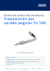 Transmisión por cardán angular Fz 100 Ficha de datos del producto ES