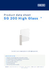 SG 200 High Glass  * Product data sheet EN