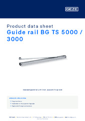 Guide rail BG TS 5000 / 3000 Product data sheet EN