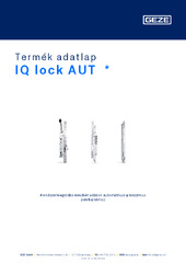 IQ lock AUT  * Termék adatlap HU