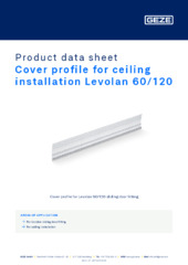 Cover profile for ceiling installation Levolan 60/120 Product data sheet EN