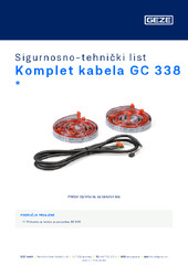 Komplet kabela GC 338  * Sigurnosno-tehnički list HR