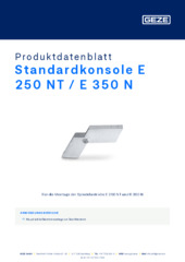 Standardkonsole E 250 NT / E 350 N Produktdatenblatt DE