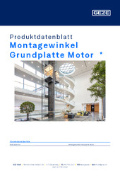 Montagewinkel Grundplatte Motor  * Produktdatenblatt DE