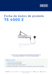 TS 4000 E Ficha de dados de produto PT