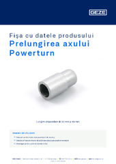Prelungirea axului Powerturn Fișa cu datele produsului RO