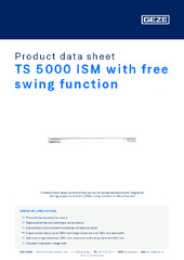 TS 5000 ISM with free swing function Product data sheet EN