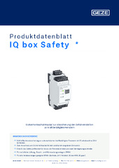 IQ box Safety  * Produktdatenblatt DE