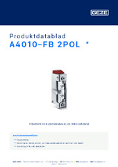 A4010-FB 2POL  * Produktdatablad SV