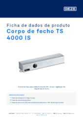 Corpo de fecho TS 4000 IS Ficha de dados de produto PT