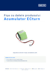 Acumulator ECturn Fișa cu datele produsului RO