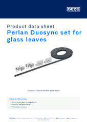 Perlan Duosync set for glass leaves Product data sheet EN