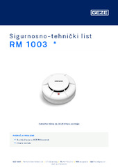 RM 1003  * Sigurnosno-tehnički list HR