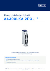 A4300LKA 2POL  * Produktdatenblatt DE