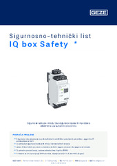 IQ box Safety  * Sigurnosno-tehnički list HR