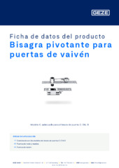 Bisagra pivotante para puertas de vaivén Ficha de datos del producto ES
