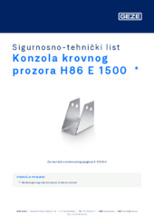 Konzola krovnog prozora H86 E 1500  * Sigurnosno-tehnički list HR