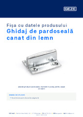 Ghidaj de pardoseală canat din lemn Fișa cu datele produsului RO