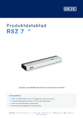 RSZ 7  * Produktdatablad NB