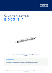 E 350 N  * Ürün veri sayfası TR