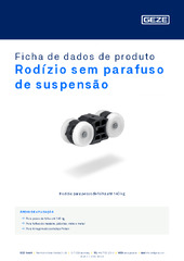 Rodízio sem parafuso de suspensão Ficha de dados de produto PT