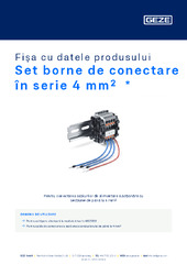 Set borne de conectare în serie 4 mm²  * Fișa cu datele produsului RO