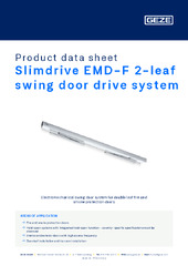 Slimdrive EMD-F 2-leaf swing door drive system Product data sheet EN