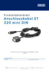 Anschlusskabel ST 220 mini DIN Produktdatenblatt DE