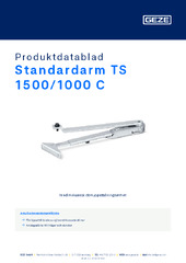Standardarm TS 1500/1000 C Produktdatablad SV