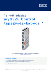 myGEZE Control tápegység-kapocs  * Termék adatlap HU