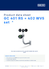 GC 401 RS + 402 WVS set  * Product data sheet EN