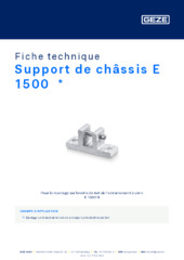 Support de châssis E 1500  * Fiche technique FR