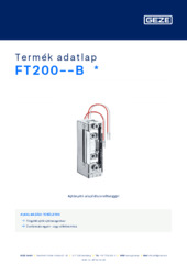 FT200--B  * Termék adatlap HU