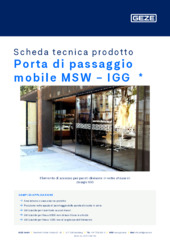 Porta di passaggio mobile MSW - IGG  * Scheda tecnica prodotto IT