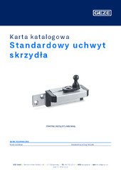Standardowy uchwyt skrzydła Karta katalogowa PL