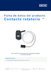Contacto rotatorio  * Ficha de datos del producto ES