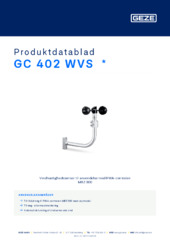 GC 402 WVS  * Produktdatablad DA