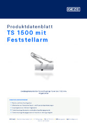 TS 1500 mit Feststellarm Produktdatenblatt DE